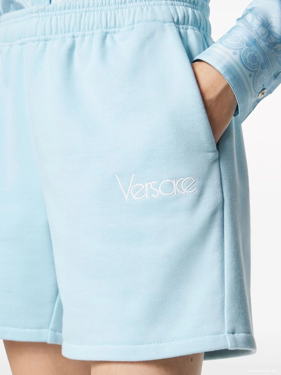 Cheap Versace embroidered Re-Edition track Women 1979 shorts 0628